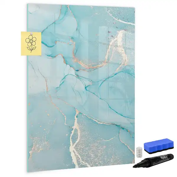 Magnetic erase board decorative marble design