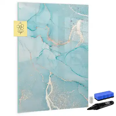 Magnetic erase board decorative marble design