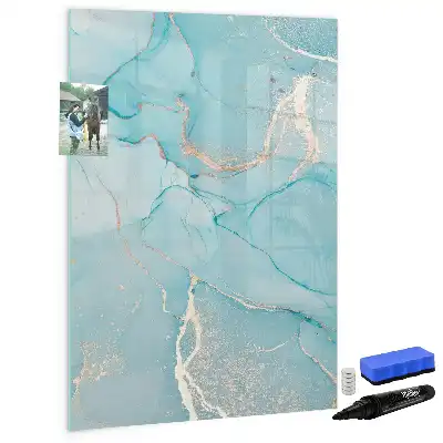 Magnetic erase board decorative marble design