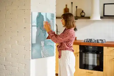 Magnetic erase board decorative marble design
