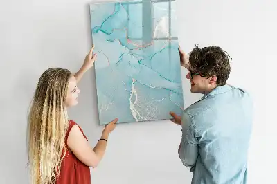 Magnetic erase board decorative marble design