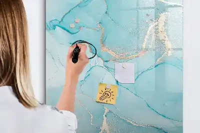Magnetic erase board decorative marble design