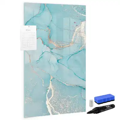Magnetic erase board decorative marble design