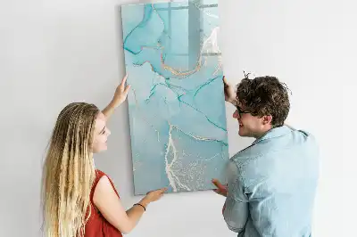 Magnetic erase board decorative marble design
