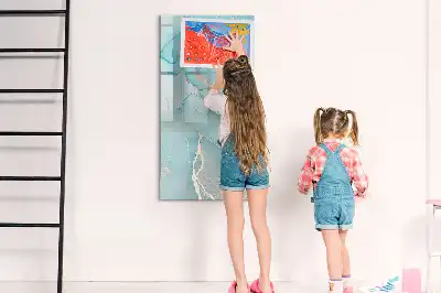 Magnetic erase board decorative marble design
