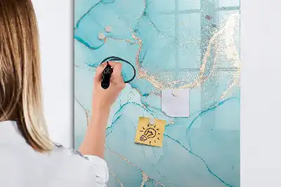 Magnetic erase board decorative marble design