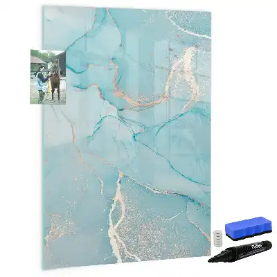 Magnetic erase board decorative marble design