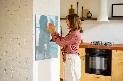 Magnetic erase board decorative marble design