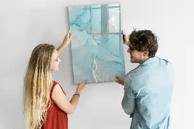 Magnetic erase board decorative marble design