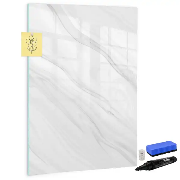 Magnetic writing board marble waves design