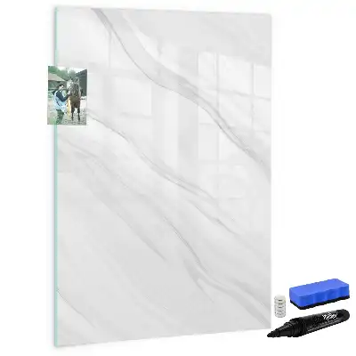 Magnetic writing board marble waves design