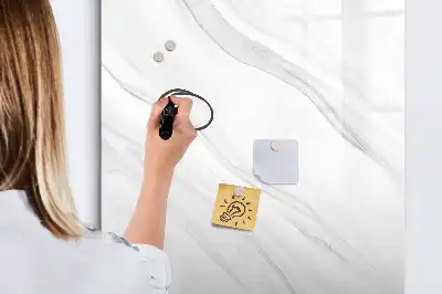 Magnetic writing board marble waves design