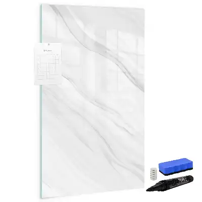 Magnetic writing board marble waves design