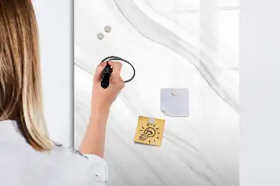 Magnetic writing board marble waves design