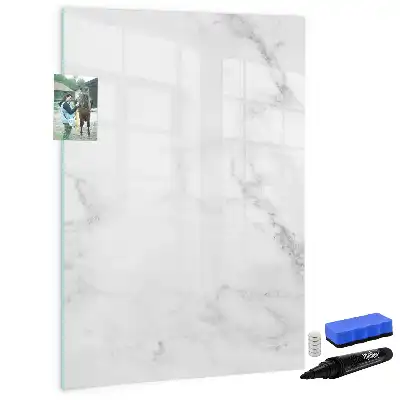 Magnetic dry erase board marble finish