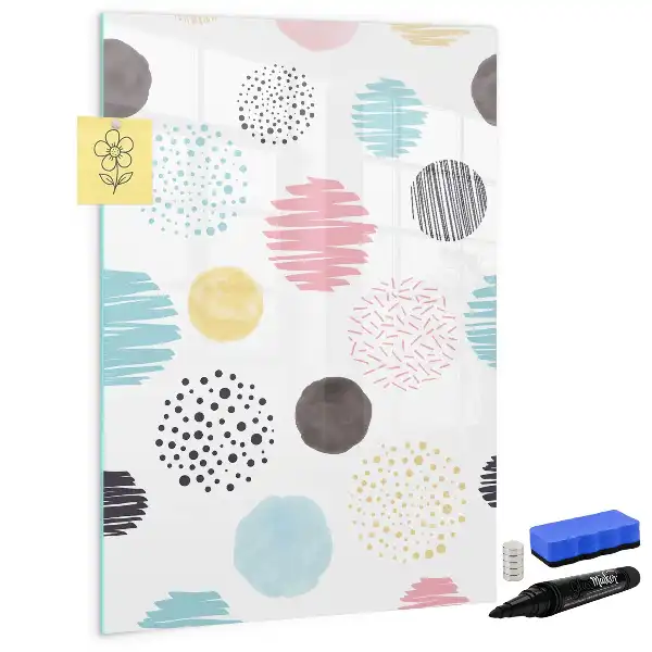 Magnetic writing board Colorful circles