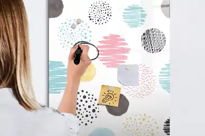 Magnetic writing board Colorful circles