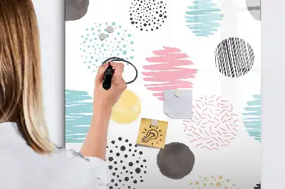 Magnetic writing board Colorful circles