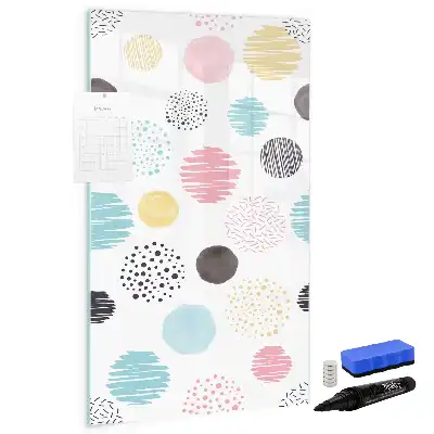Magnetic writing board Colorful circles
