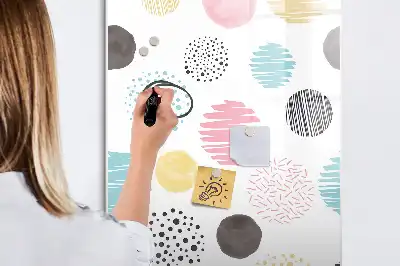Magnetic writing board Colorful circles