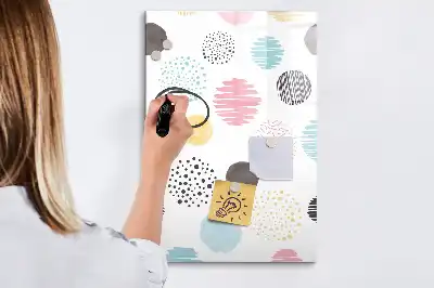 Magnetic writing board Colorful circles