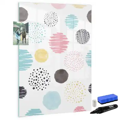 Magnetic writing board Colorful circles
