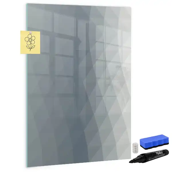 Magnetic erase board grey wave abstraction