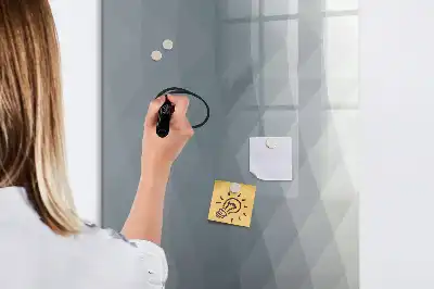 Magnetic erase board grey wave abstraction