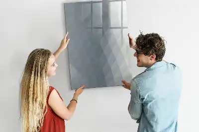 Magnetic erase board grey wave abstraction