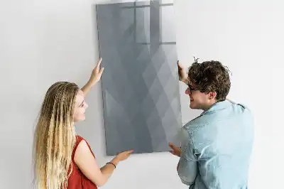 Magnetic erase board grey wave abstraction