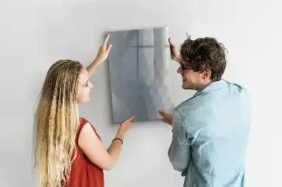 Magnetic erase board grey wave abstraction