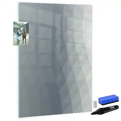 Magnetic erase board grey wave abstraction