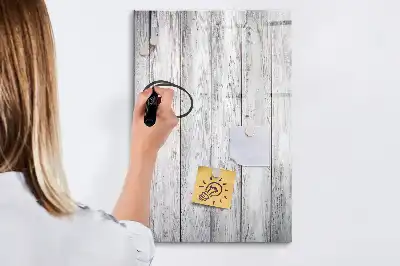 Magnetic erase board painted wood finish