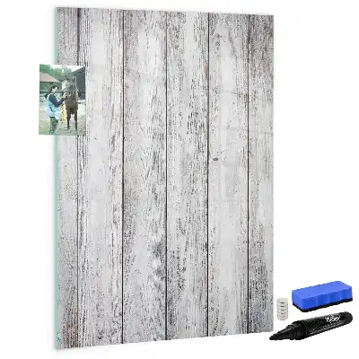 Magnetic erase board painted wood finish