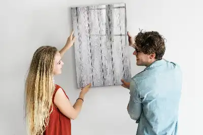 Magnetic erase board painted wood finish