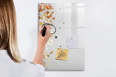 Magnetic writing board stars design