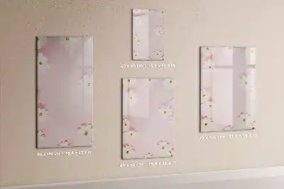 Magnetic erase board with a flowers design