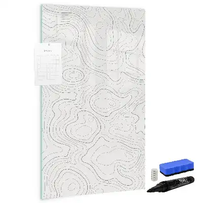 Magnetic writing board abstract lines design
