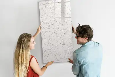 Magnetic writing board abstract lines design