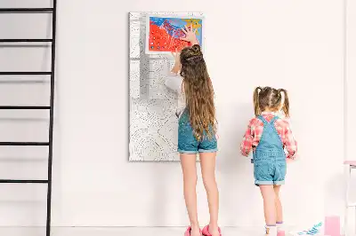 Magnetic writing board abstract lines design