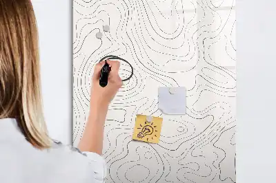 Magnetic writing board abstract lines design