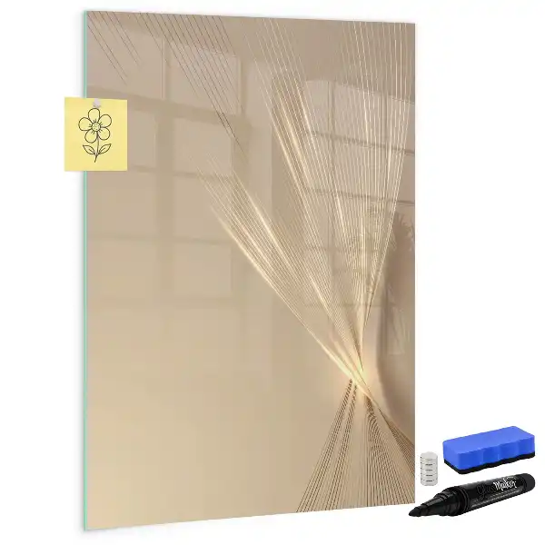 Magnetic dry erase board abstract light design