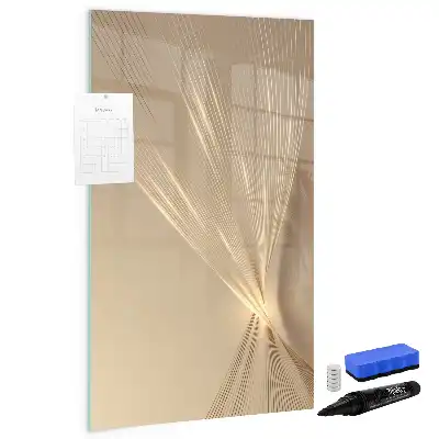 Magnetic dry erase board abstract light design