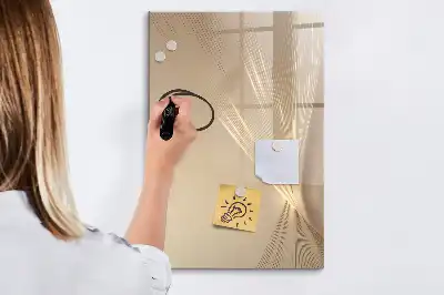 Magnetic dry erase board abstract light design