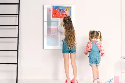 Magnetic dry erase board unicorn planner