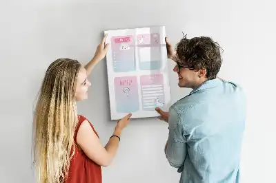 Magnetic dry erase board unicorn planner