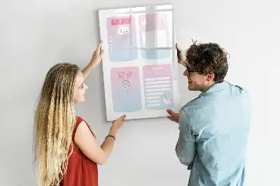 Magnetic dry erase board unicorn planner