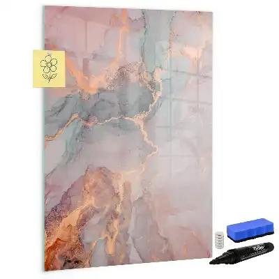Magnetic writing board in marble finish