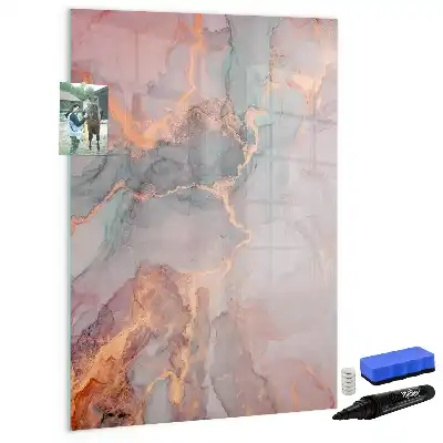 Magnetic writing board in marble finish