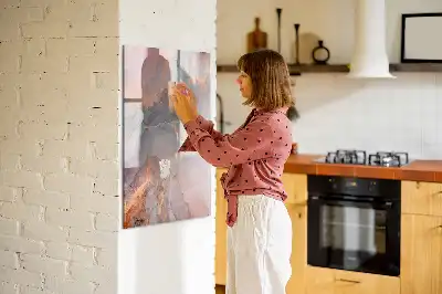 Magnetic writing board in marble finish